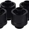 Alphacool 17234 Eiszapfen 16/10mm Compression Fitting G1/4 - deep Black Sixpack Water Cooling Fittings