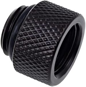Alphacool Eiszapfen G1/4" Male to Female 10mm Extender Fitting, Deep Black