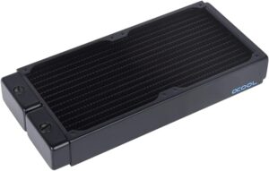 Alphacool NexXxos XT45 Full Copper 280mm Radiator V.2, 140mm x 2, Dual Fan, Black